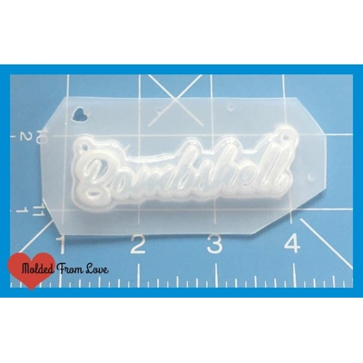 Retro Style Layered Bombshell Word Handmade Plastic Resin Mold