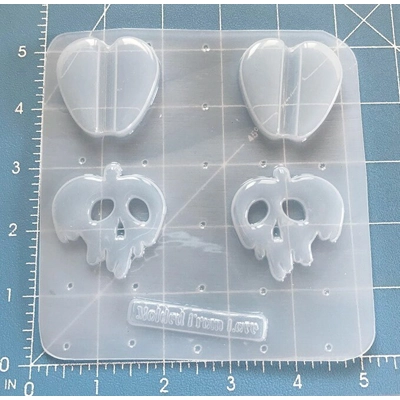 Poison Apple 2 Piece Straw Topper Handmade Plastic Resin Mold