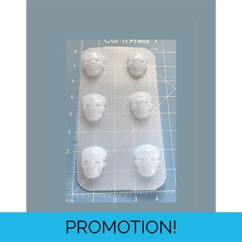 6 Bite Size Small Skulls Han..