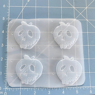 4 Poison Apple Shapes Handmade plastic Mole