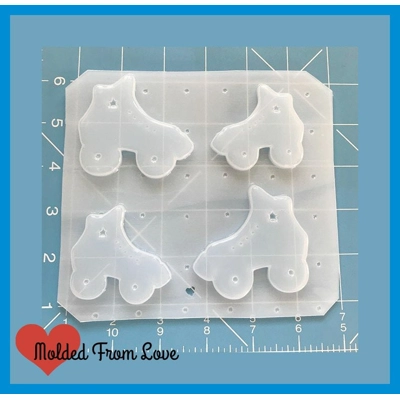 Old School Rollerskate Pallet of 4 Handmade Plastic Resin Mold