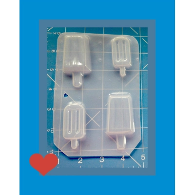 4 Popsicle Pallet Handmade Flexible Plastic Mold