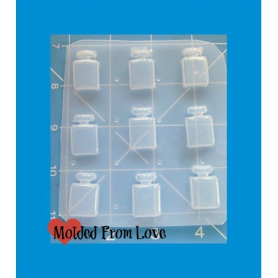 Pallet of 9 tiny size Vintage Perfume Bottles handmade Plastic Mold Pallet of 9 tiny size Vintage Perfume Bottles handmade Plastic Mold