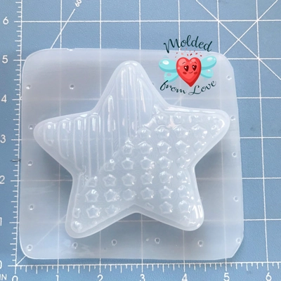 Patriotic Star Soap Or Bath Bomb Handmade Plastic Resin Mold