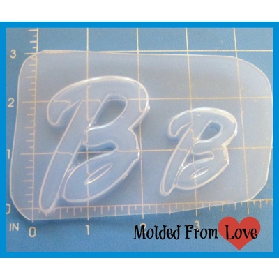 Big B little B Flexible Plastic Handmade Resin Mold