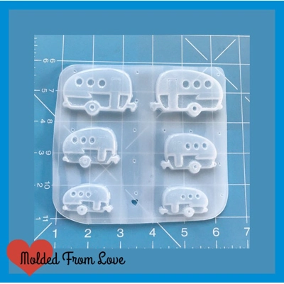 Pallet of 3 Retro Trailer/Camper Handmade Plastic Resin Mold Pallet of 3 Retro Trailer/Camper Handmade Plastic Resin Mold