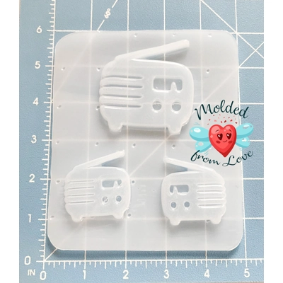 Set of 3 Retro Vintage Radios Handmade Plastic Mold Set of 3 Retro Vintage Radios Handmade Plastic Mold