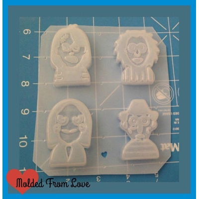 NEW! HORROR Villain Emojicons Pallet handmade Plastic Mold NEW! HORROR Villain Emojicons Pallet handmade Plastic Mold