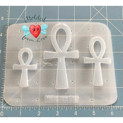 NEW! 3 Different Sizes Ankh Flexible Plastic Handmade Resin Mold