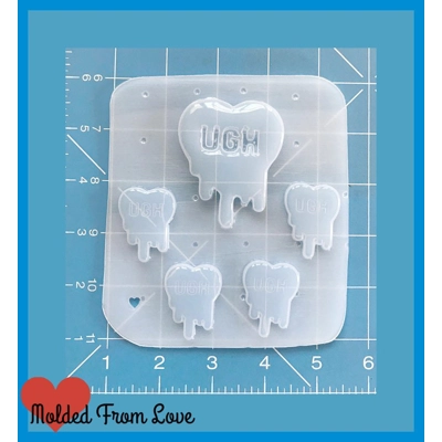 MFL UGH Drippy Heart Pallet Handmade Plastic Mold