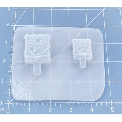 set of 2 small Melty Sponge Guy Popsicles Resin, Chocolates, Wax, Clay Handmade Plastic Mold set of 2 small Melty Sponge Guy Popsicles Resin, Chocolates, Wax, Clay Handmade Plastic Mold