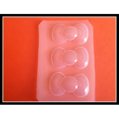 Flexible Plastic Handmade Resin Mold- 3 puffy kawaii bows