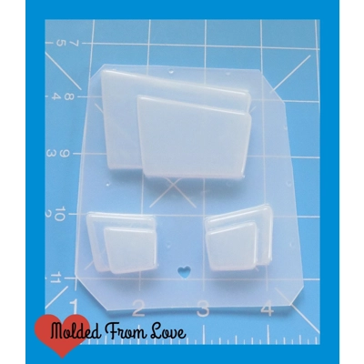 Retro layered Rectangle shapes handmade Plastic Mold