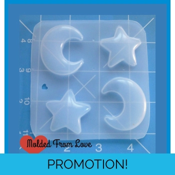 4 Kawaii Puffy Crescent Moon..