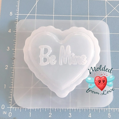 Ruffled BE MINE Soap Or Bath Bomb Chocolate Handmade Plastic Resin Mold Ruffled BE MINE Soap Or Bath Bomb Chocolate Handmade Plastic Resin Mold