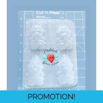 4 Cute Roundy Gnomes Handmad..