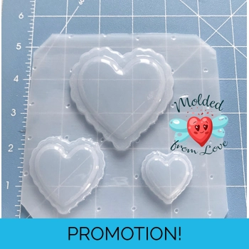 Ruffled Heart Pallet of 3 Ha..