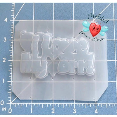 I Love My BFF Layered Keychain Handmade Plastic Mold