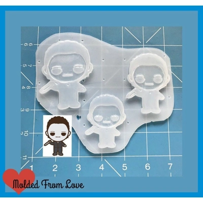 NEW! Kawaii Horror Movie Character #1 Handmade Plastic Resin mold