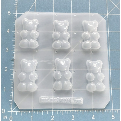 Pallet of 6 medium size Gummy Bears handmade Plastic Resin Mold Pallet of 6 medium size Gummy Bears handmade Plastic Resin Mold