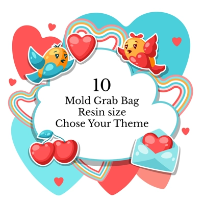 Limited Quantity! 10 Resin Size Molds Grab Bag! Chose Your Theme-No Duplicates! Our choice! Limited Quantity! 10 Resin Size Molds Grab Bag! Chose Your Theme-No Duplicates! Our choice!