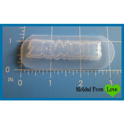 Small Layered Zombie Word Plastic Resin Mold
