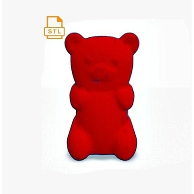 Candy Bear Straw Topper Buddy STL file For 3D printing