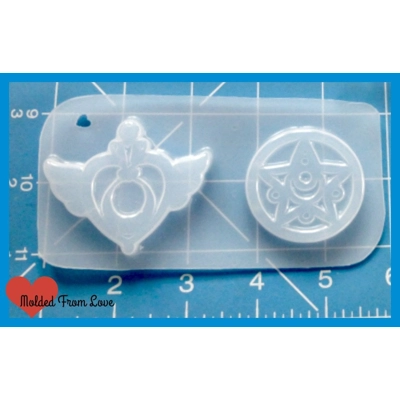 Small Sailor Girl Brooch Set of 2 Flexible Plastic Handmade Resin Mold Small Sailor Girl Brooch Set of 2 Flexible Plastic Handmade Resin Mold