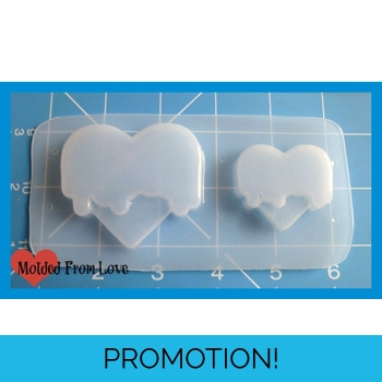 2 Melty Frosted Hearts Plast..