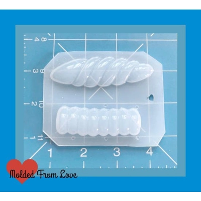 2 Retro Vintage Bakelite Lucite Brooch Bar shapes Handmade Flexible Plastic Resin Mold