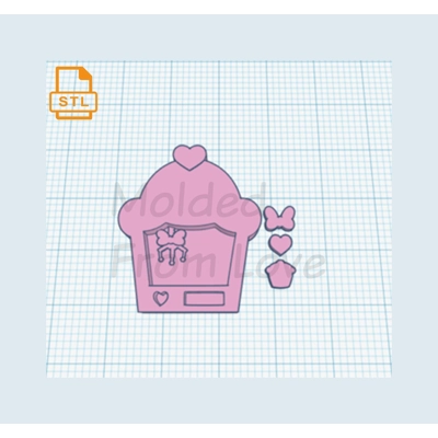 Kawaii Cupcake Claw Machine Shaker STL File For 3-D Printing File Only Not the Pieces Kawaii Cupcake Claw Machine Shaker STL File For 3-D Printing File Only Not the Pieces
