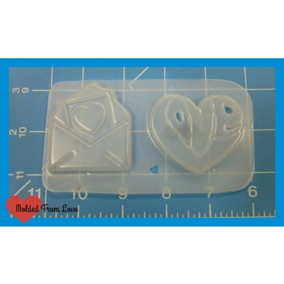 Kawaii Love Letter and Love Word Heart Handmade Plastic Mold