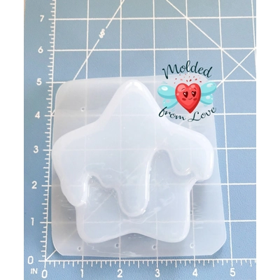 Kawaii Frosted Star Soap Or Bath Bomb Handmade Plastic Resin Mold