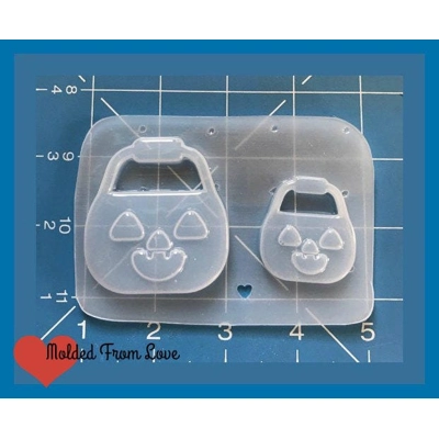 2 different sizes Kawaii Trick Or Treat Buckets Handmade Plastic Mold