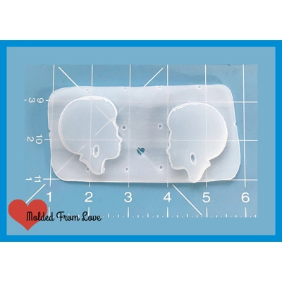 NEW! Sexy African Beauty Head Silhouette Left and Right Handmade Plastic Resin Mold NEW! Sexy African Beauty Head Silhouette Left and Right Handmade Plastic Resin Mold