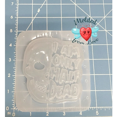 Only Half Dead Soap Or Bath Bomb Handmade Plastic Resin Mold Only Half Dead Soap Or Bath Bomb Handmade Plastic Resin Mold