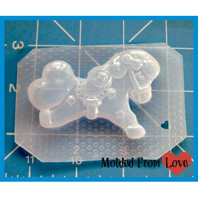 SET of 2 Amanda's Kawaii Carousel Horse Handmade Plastic Mold