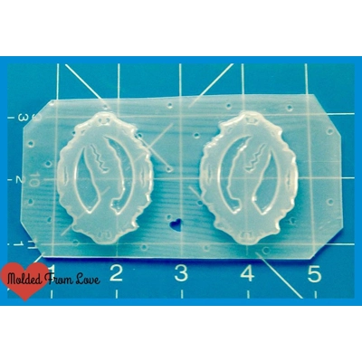 Franken Bride Cameos set of 2 Handmade Flexible Plastic Resin Mold
