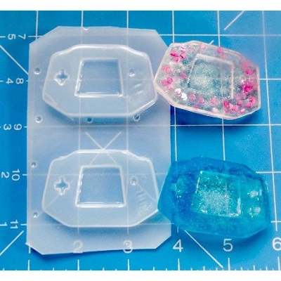 2 kawaii Hand Held Game consoles Handmade Flexible Plastic Resin Mold