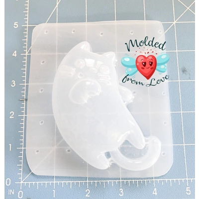 Chubby Silly Kitty Soap Or Bath Bomb Handmade Plastic Mold