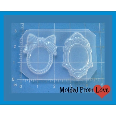30mm Bow Setting and Ornate Settings Plastic Handmade Resin Mold