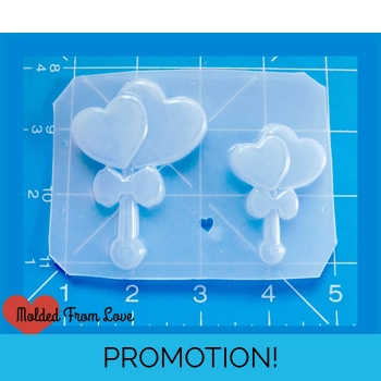 2 Kawaii Double Heart Lolly ..