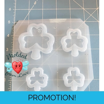 Set of 4 Open Shamrock Shape..