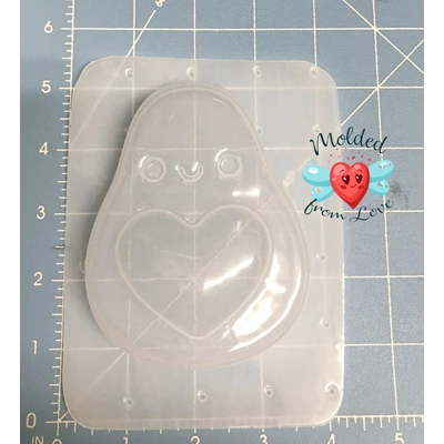 Kawaii Avacado Soap Or Bath Bomb Handmade Plastic Resin Mold