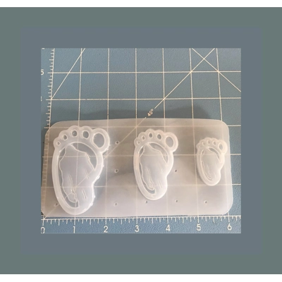 Version 2 Set of 3 Bigfoot Feet with Bigfoot Silhouette Handmade Resin Mold Version 2 Set of 3 Bigfoot Feet with Bigfoot Silhouette Handmade Resin Mold