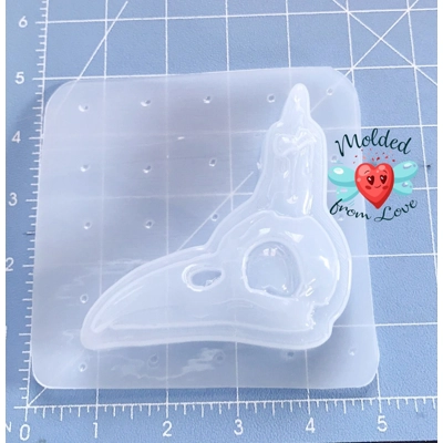 Raven Skull With Candle Soap/Chocolate/Wax/Clay/Plaster Handmade Plastic Resin Mold Raven Skull With Candle Soap/Chocolate/Wax/Clay/Plaster Handmade Plastic Resin Mold