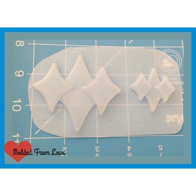 MFL Exclusive 2 New Triple Atomic Diamond Brooches handmade Plastic Mold MFL Exclusive 2 New Triple Atomic Diamond Brooches handmade Plastic Mold