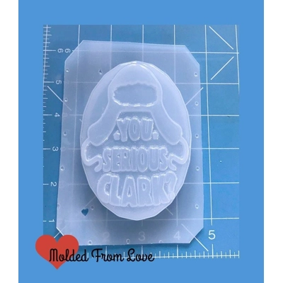 You Serious Clark for soap or bath bomb Handmade Plastic Resin Mold You Serious Clark for soap or bath bomb Handmade Plastic Resin Mold