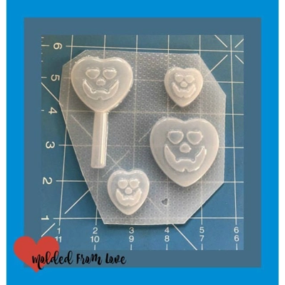 Martha Franco's Melty Bat Collection - Kawaii Pumpkin Heart Pallet handmade Plastic Mold Martha Franco's Melty Bat Collection - Kawaii Pumpkin Heart Pallet handmade Plastic Mold