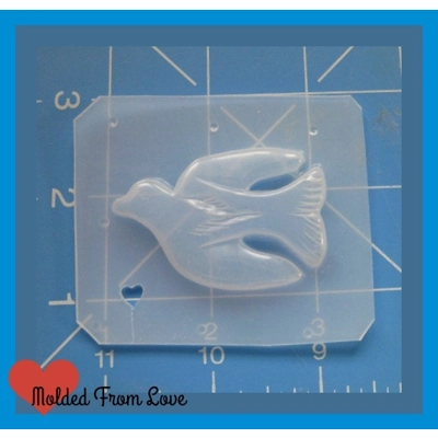 Mid Century Swallow Brooch Flexible Plastic Handmade Resin Mold